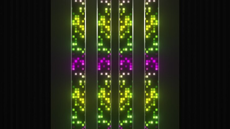 Colorful Pixelated Vertical Stripes