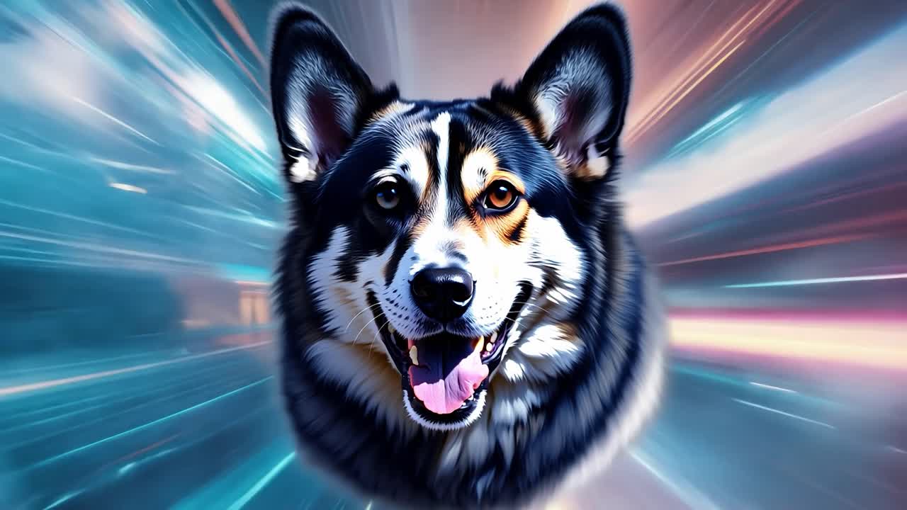 귀여운 코르기 개 초상화