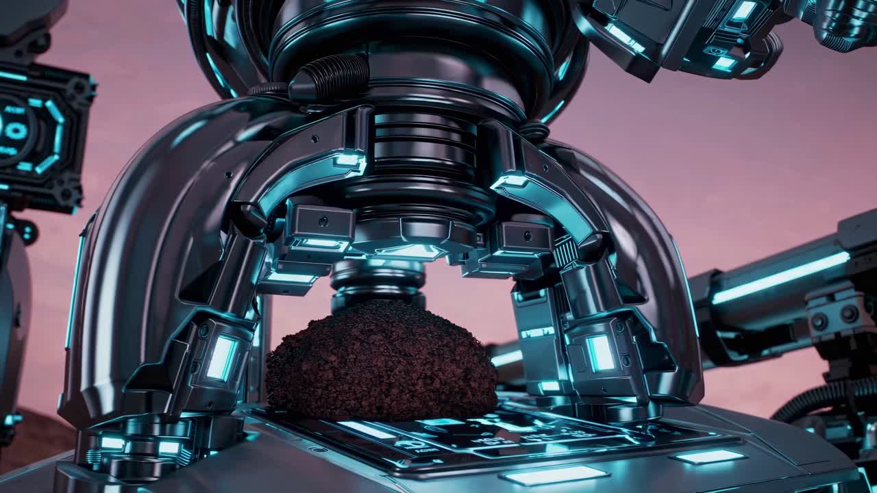 Futuristic Robot Mining Operation