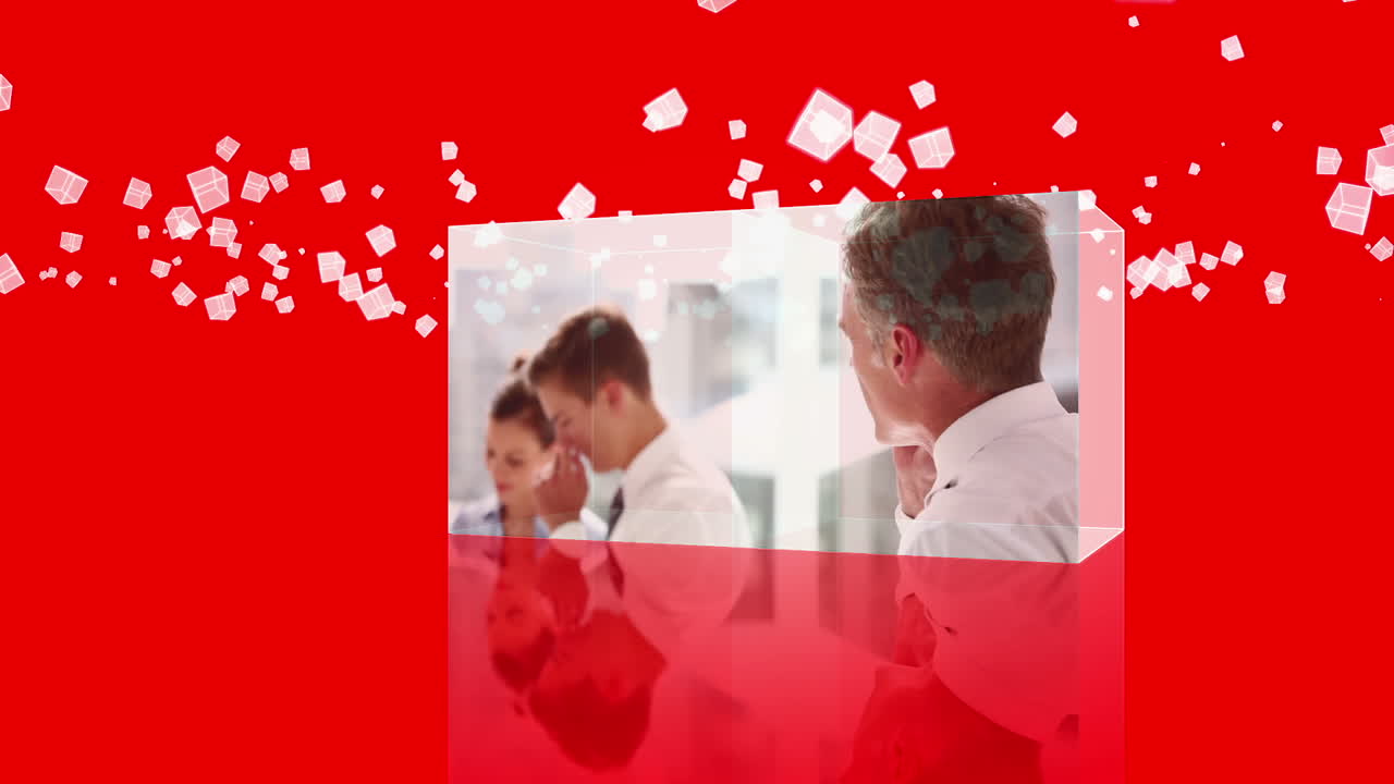 Liike-elämän ja tietoliikenteen animaatiomontaasi