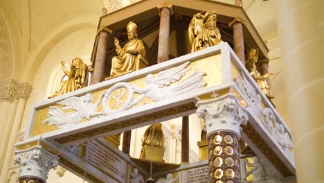 saints and statues at national shrine of the blessed virgin of ta' pinu