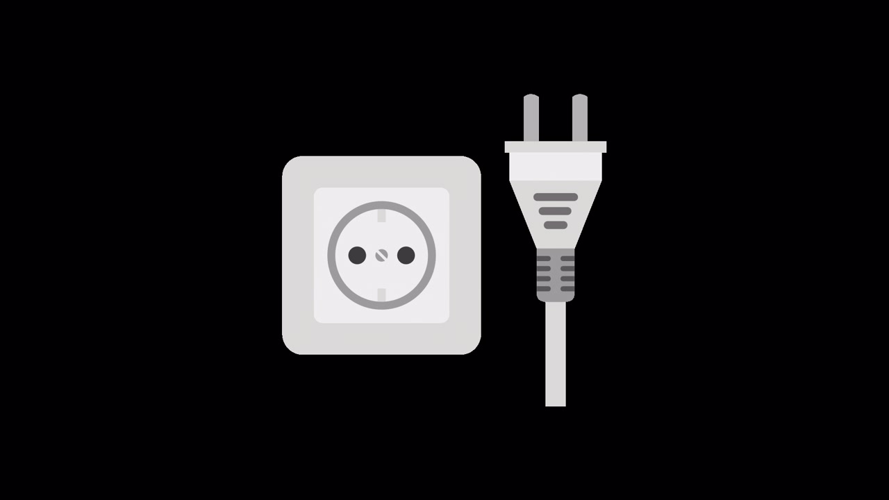 Minimalist Animation of Electrical Socket and Plug