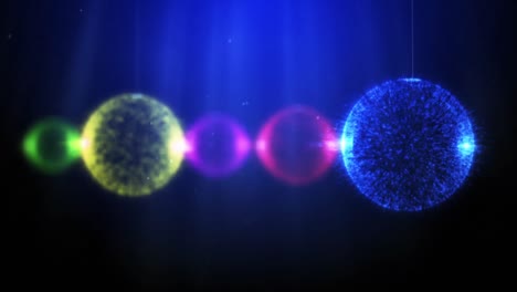 las brillantes bolas de navidad
