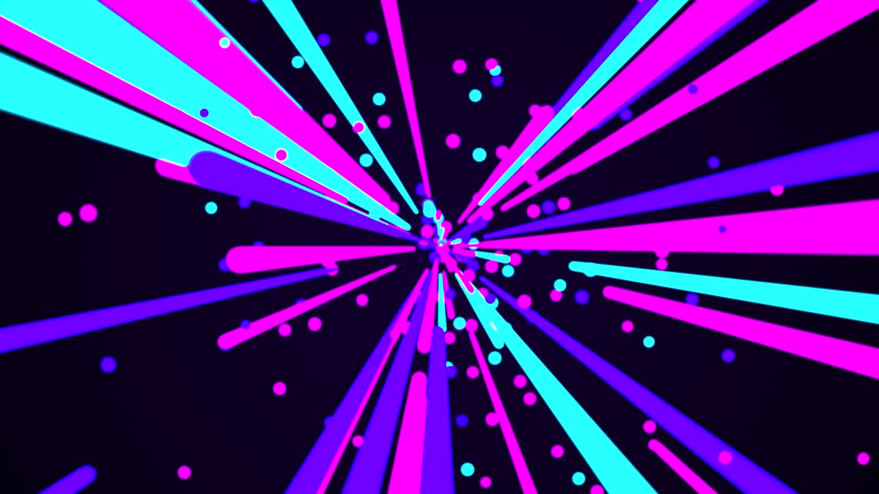 4K Animation Neon Lines Particle Trails in Seamless Loops