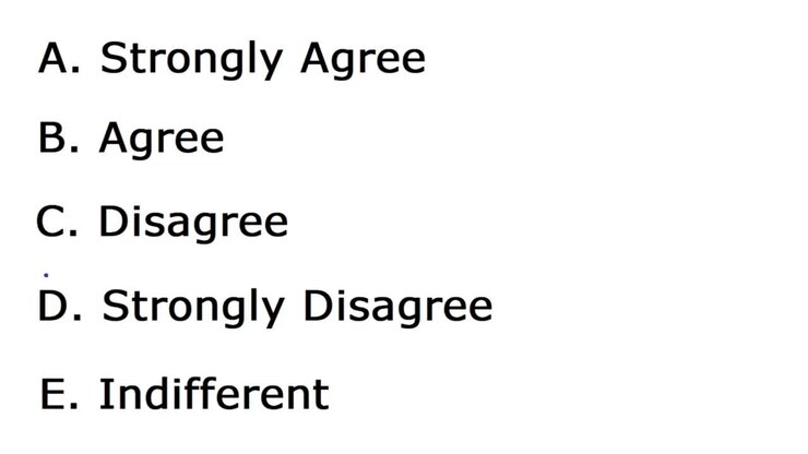 Answering Opinion Poll Question Viewpoint of Paper. Answer Ballot Vote With Viewpoint Belief With Blue Pen. Circle Strongly Agree Response.