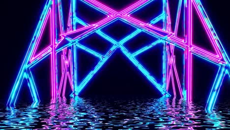 neon geometric stage background