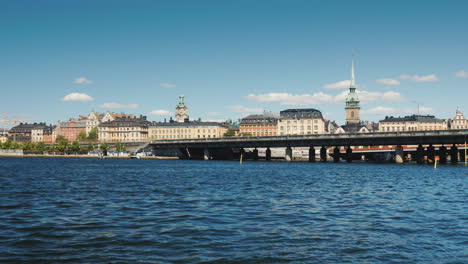 panorama of stockholm on a clear day 4k video