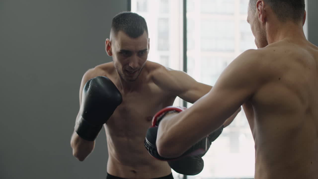 Two Men Boxing Training