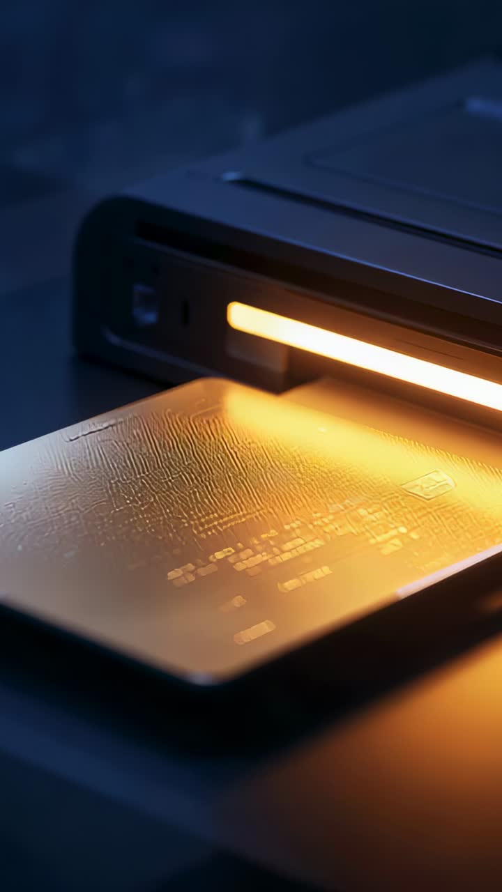 Vertical video: Camera moving, scanner scanning circuit card on bench, revealing printed circuitry