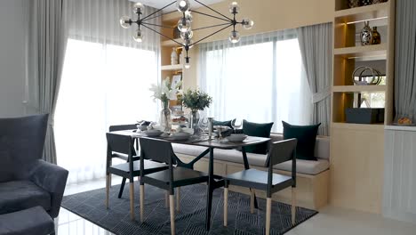 stylish and chic dining area decoration idea