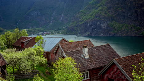 time lapse of luxury cruise ships and yachts sailing at fjord in scandinavia