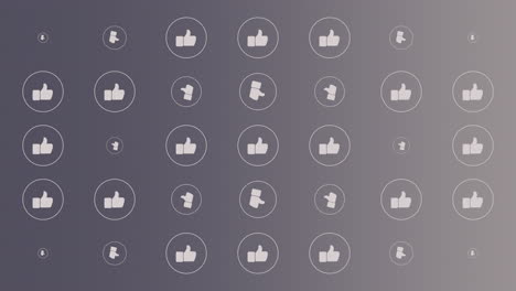 social like icons pattern on grey gradient