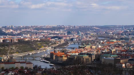 vltava river in prague, czech republic