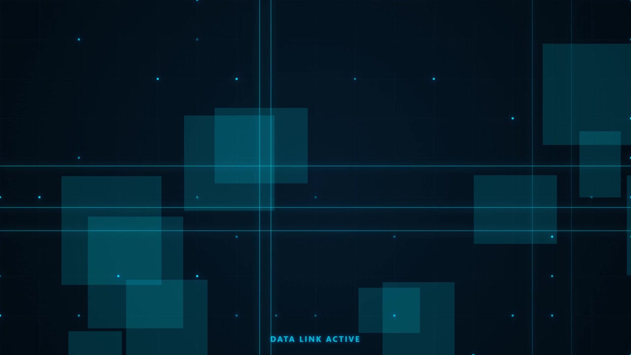 Digital Data Link Interface with Moving Geometric Shapes and Grid Lines