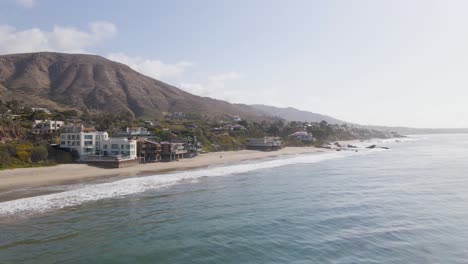 modern houses on el matador state beach in malibu, california