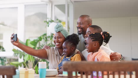 Birthday,-selfie-and-a-smile-of-a-black-family