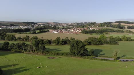 tiverton devon uk. aerial view using a drone