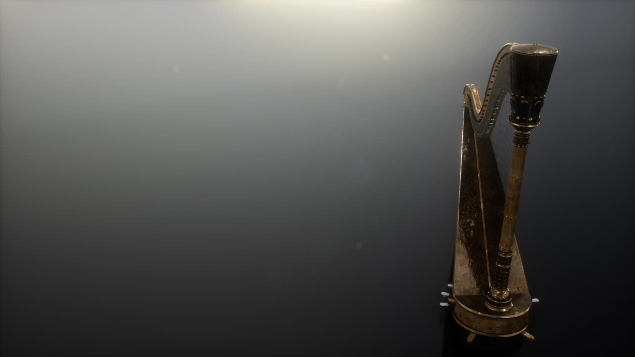 Loop Harp Instrument on Gray