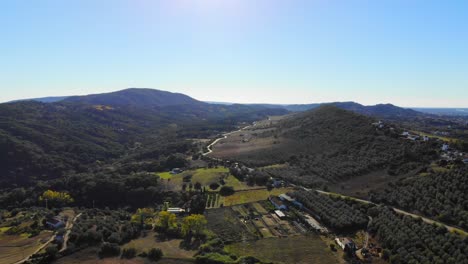 palmela ridge valley drone shot