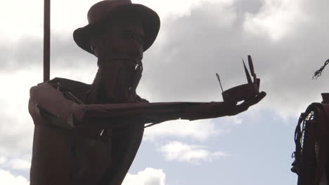 metal sculptures of edward john eyre and his indigenous tracker