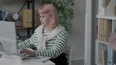 woman working from home or in the office