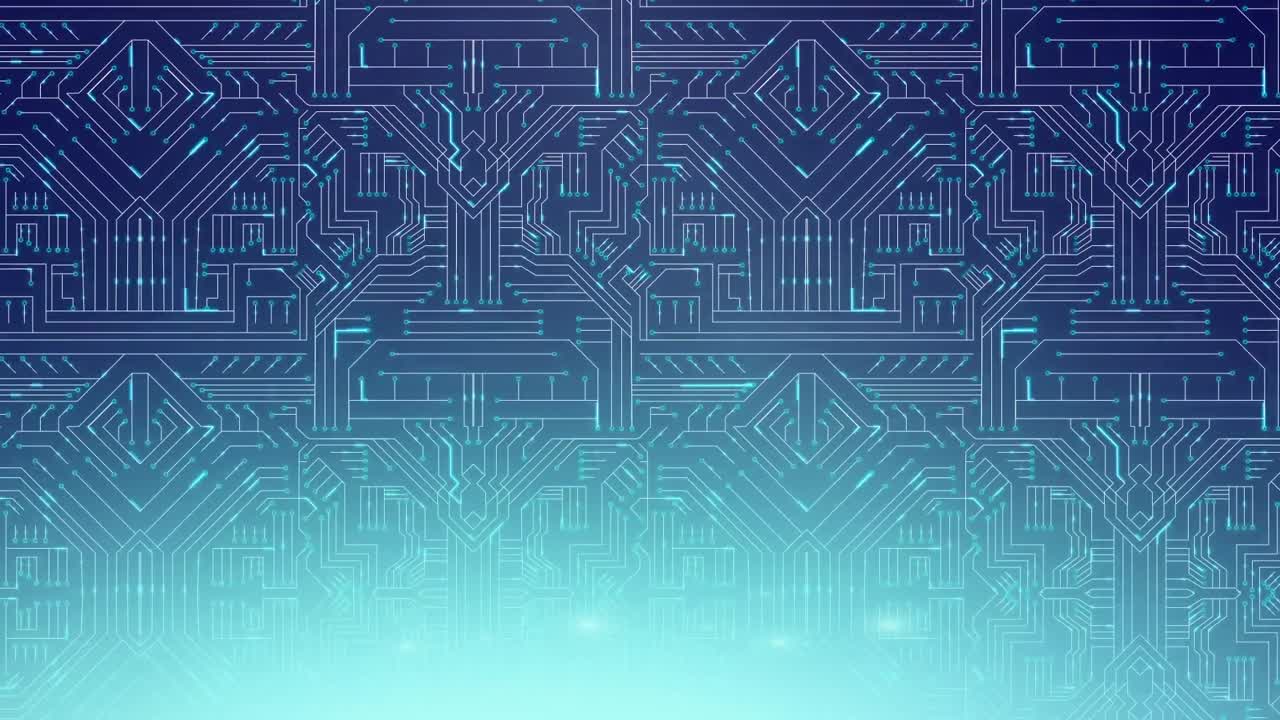 어두운 파란색 배경에 있는 컴퓨터 회로판