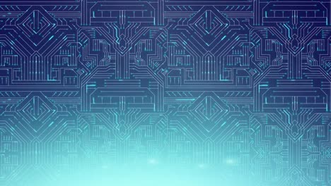 Computer-circuit-board-on-dark-blue-background