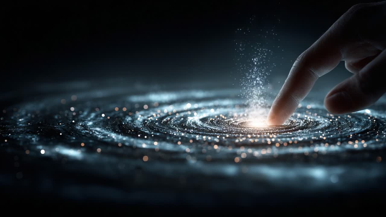 A Mystical Interaction with a Cosmic Spiral: Exploring the Boundaries Between Human Touch and the Infinity of Galactic Wonder