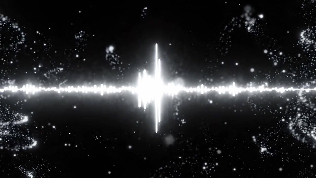 Un viaggio astratto attraverso suono e luce: esplorando la trasformazione dall'oscurità al pulsare risonante delle onde sonore in un'esperienza visiva dinamica.