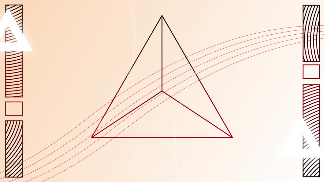 기하학적 배경에 기하학적 모양의 애니메이션