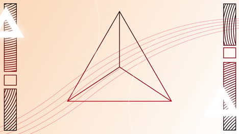 animación de formas geométricas sobre un fondo geométrico