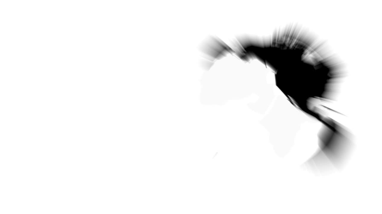 회전하는 광선으로 검은 행성 지구 추상적인 루프 영화 배경