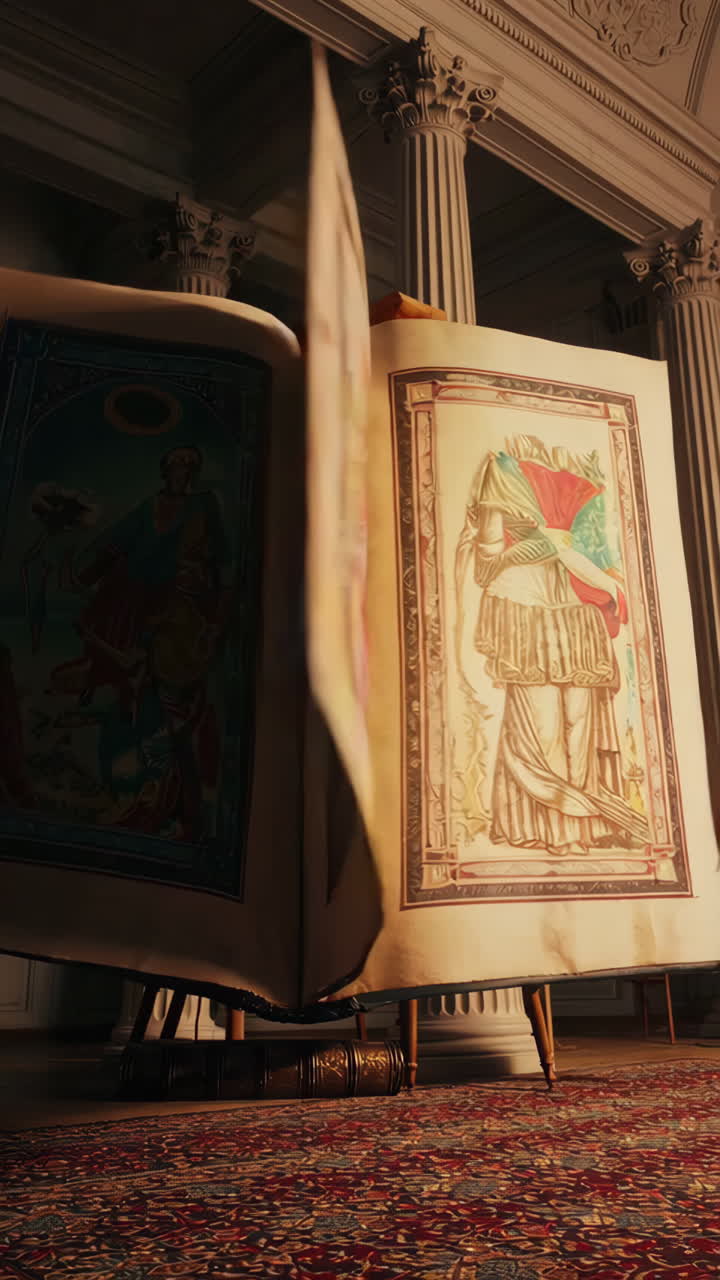 Antique Book Display in a Grand Palace