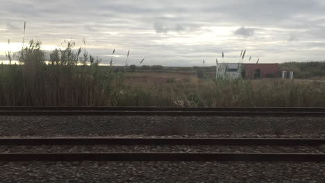 train ride at sunrise