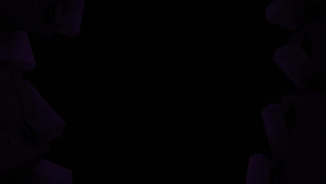 animation of white frame and green tunnel on black background