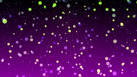 fondo de movimiento abstracto de partículas púrpuras