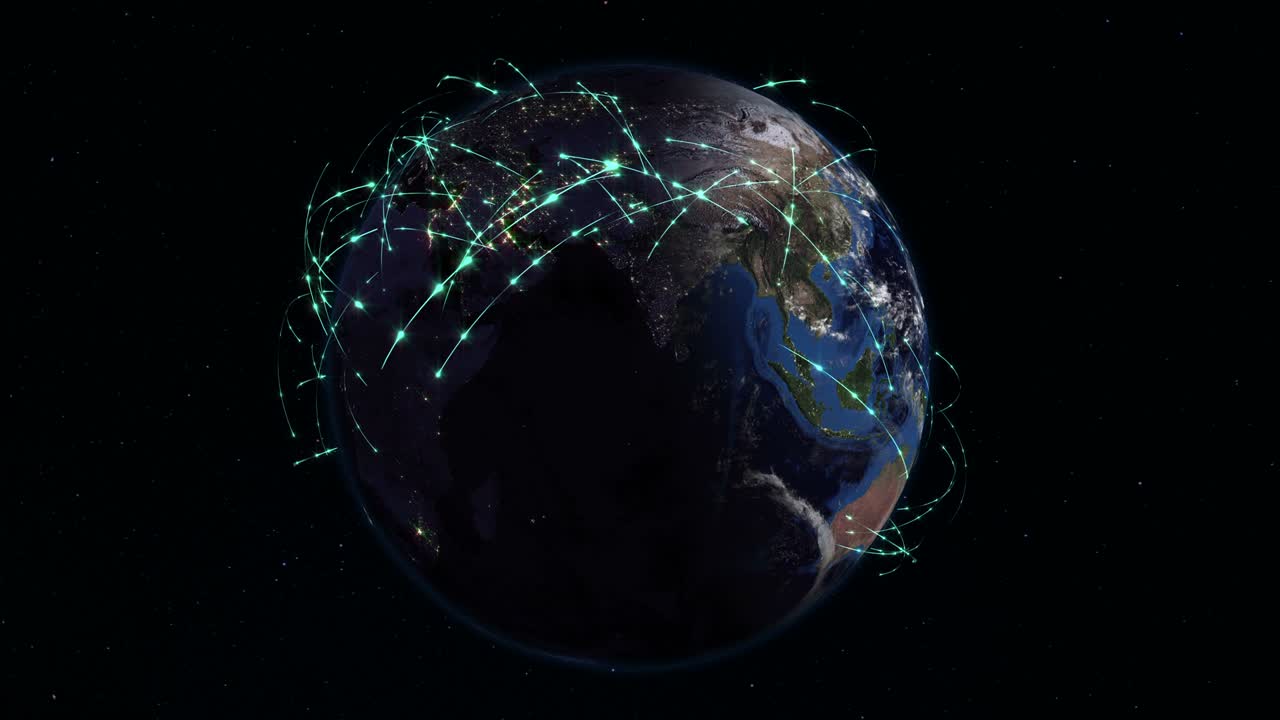 Abstract of world network, internet and global connection concept