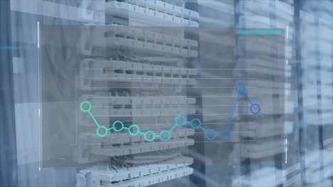 Animación-Del-Procesamiento-De-Datos-Estadísticos-Contra-La-Sala-De-Servidores-Informáticos