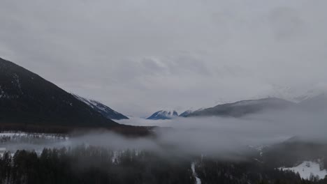 4k drone footage of sunrise in the snowy austrian alps mountain range