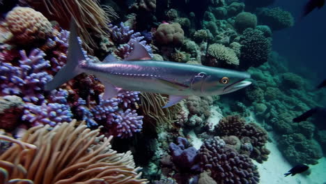 silverfish in coral reef