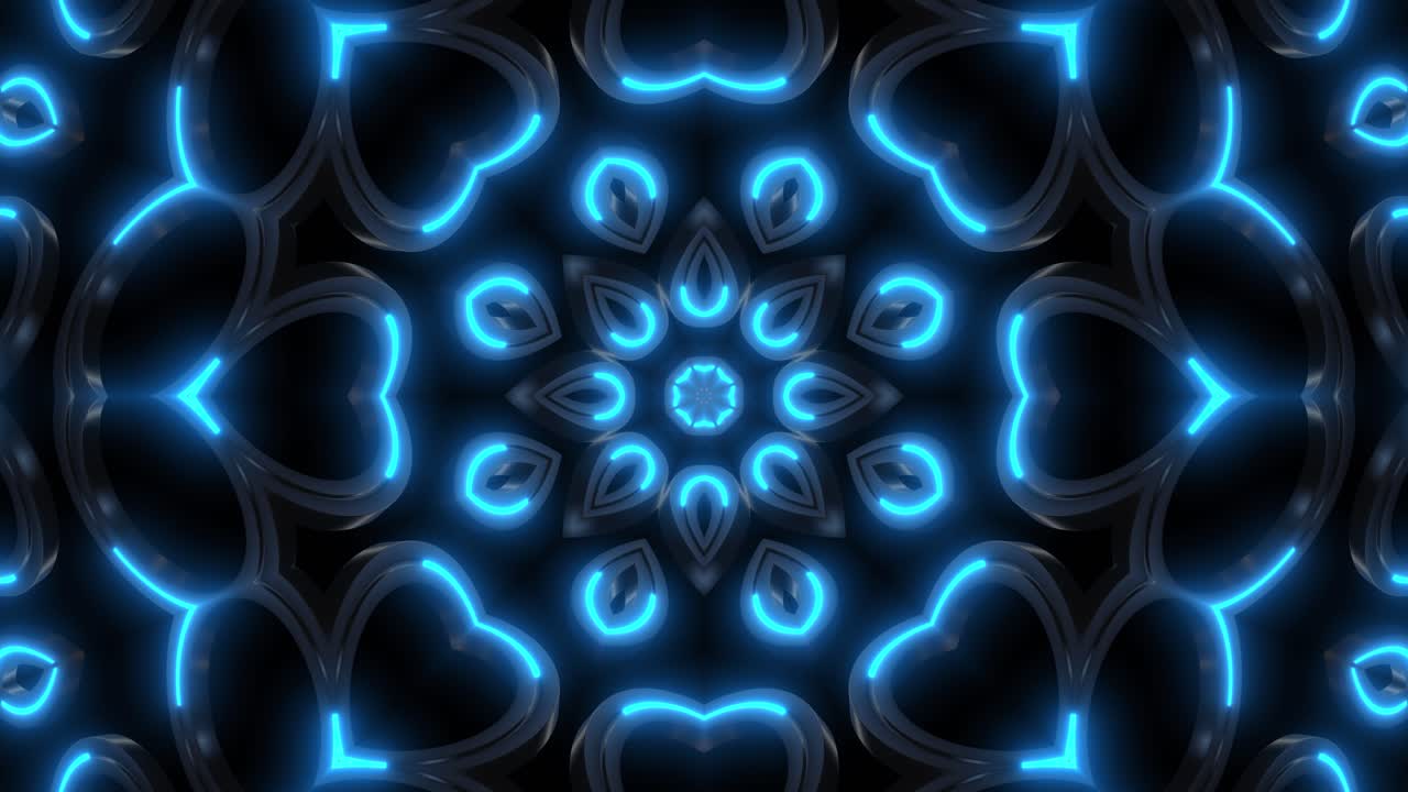 Motivo mandala astratto al neon