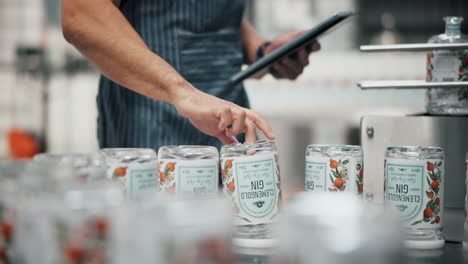 gin bottle production line inspection