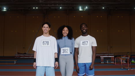 young people in running track