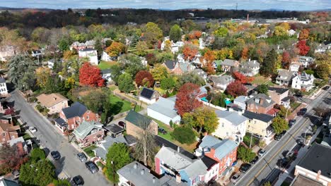 small town america during autumn