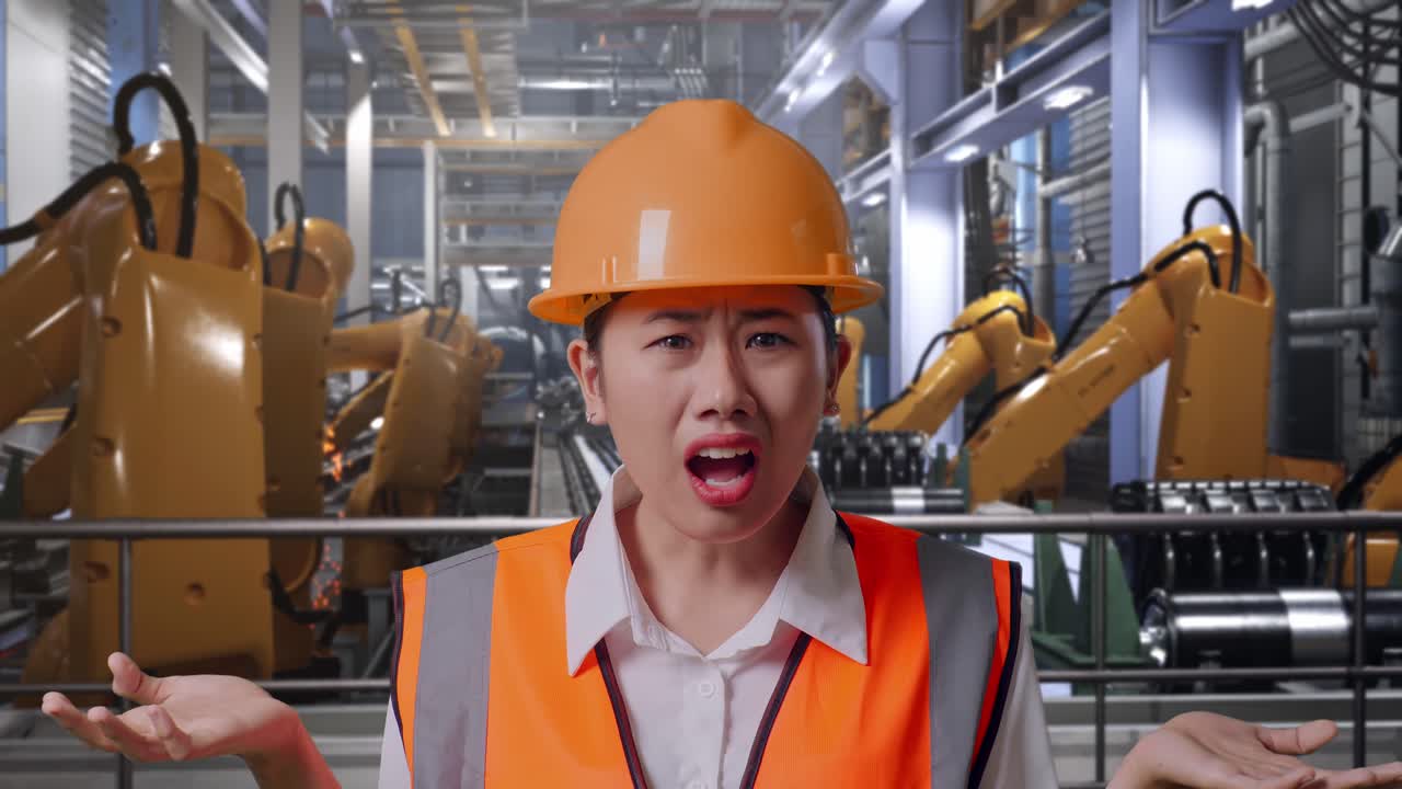 혼란스러운 공장 노동자