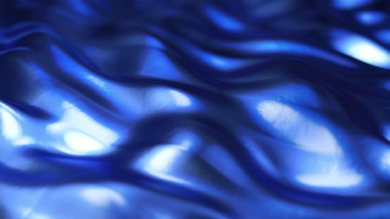추상적인 반이는 어두운 파란색 그라디언트 표면 파동 흐름 - 4k 원활한 루프 모션 배경 애니메이션