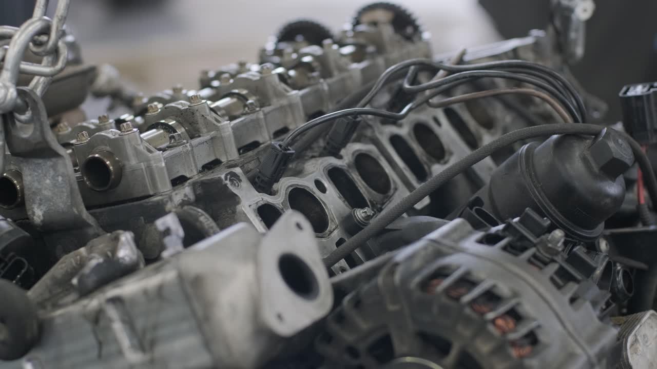 motor de coche desmontado