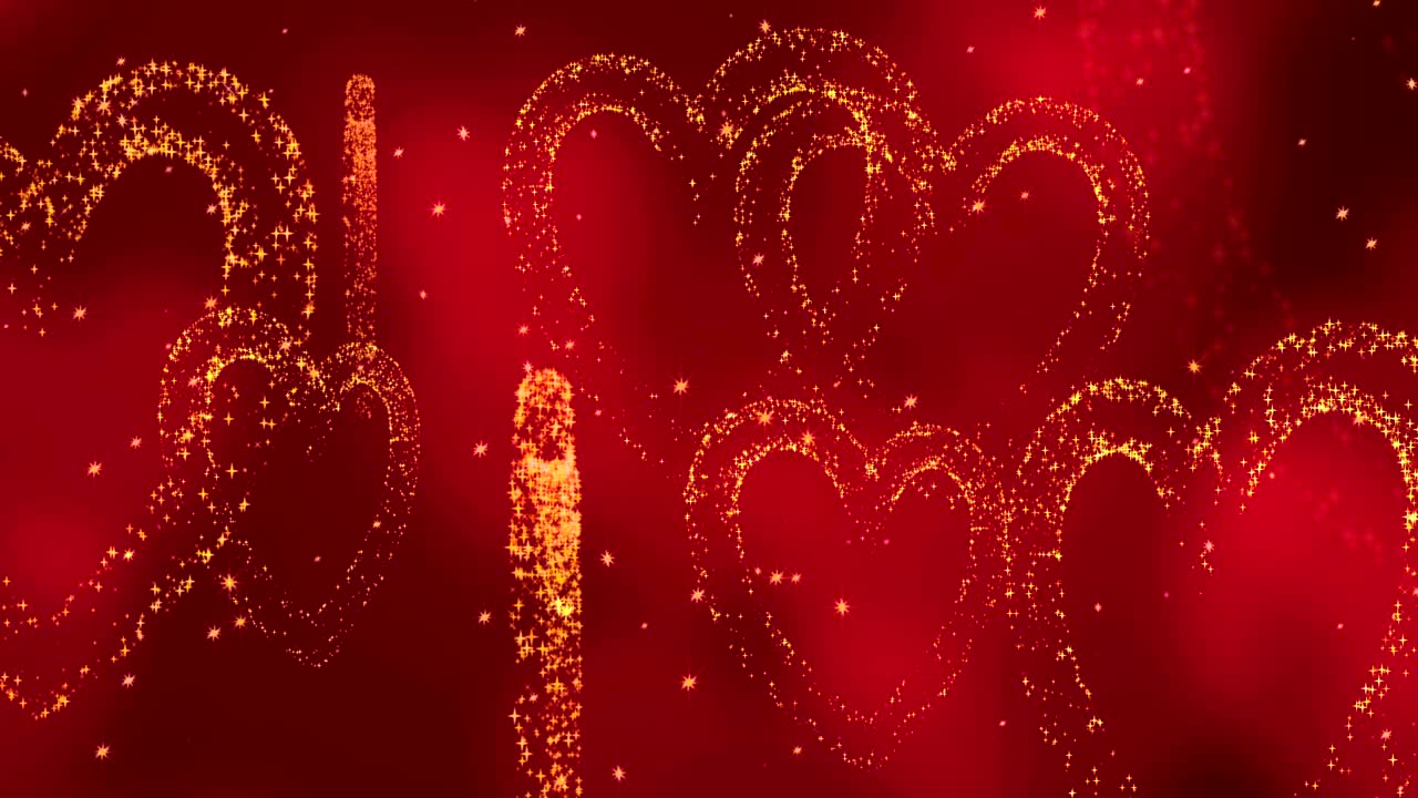 은 바탕에 황금 반이는 심장