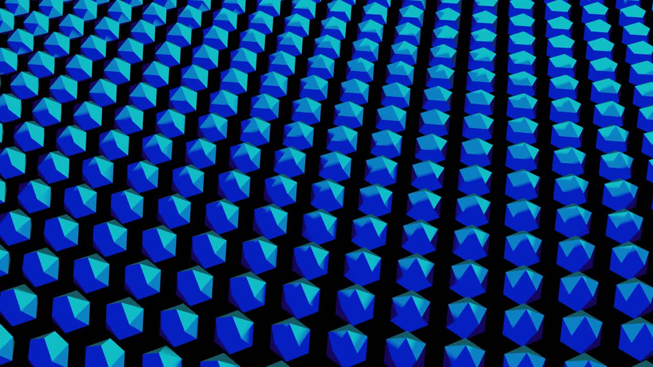 patrón geométrico abstracto en 3d con hexágonos azules