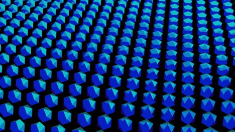patrón geométrico abstracto en 3d con hexágonos azules